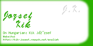 jozsef kik business card